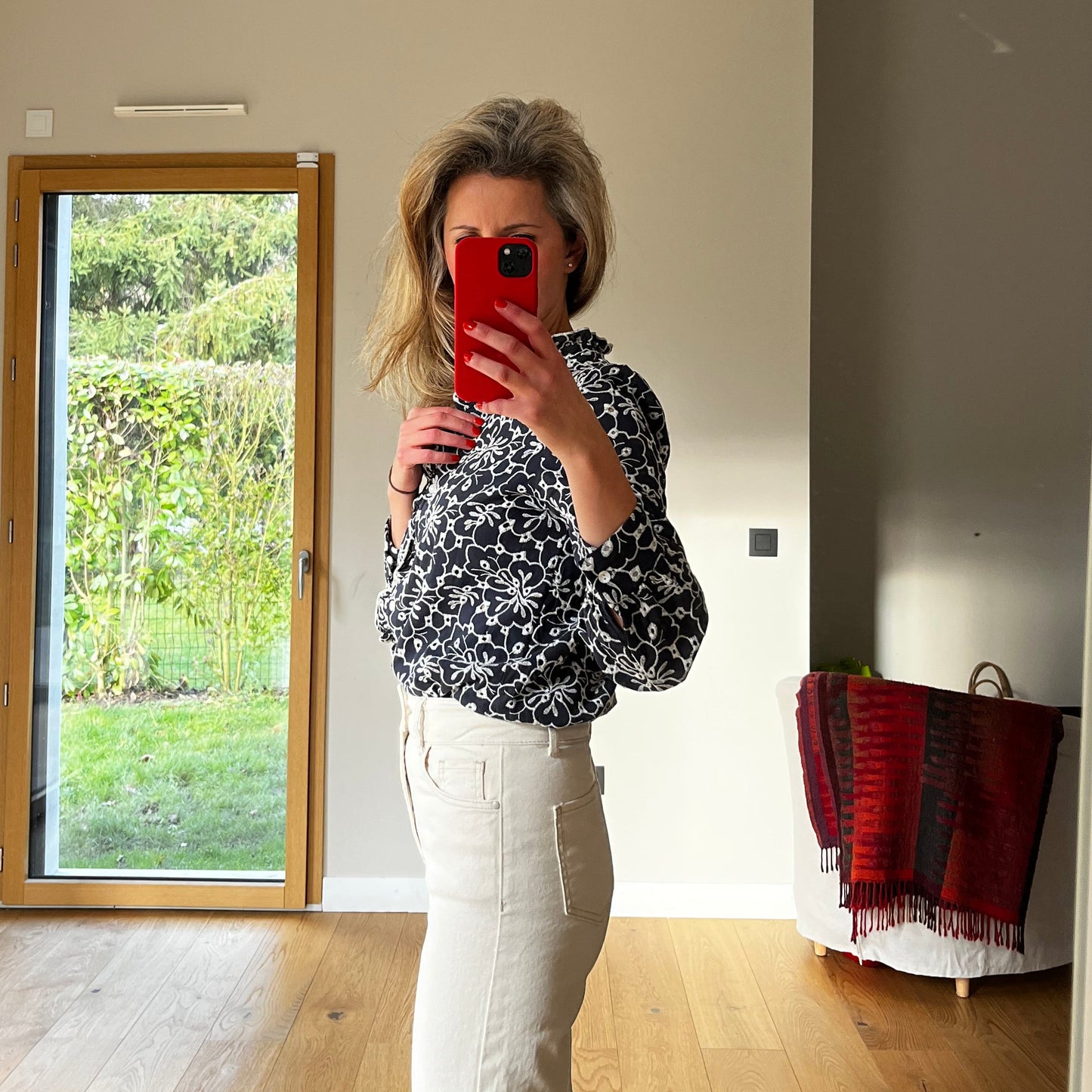 Blouse brodée florale Marion