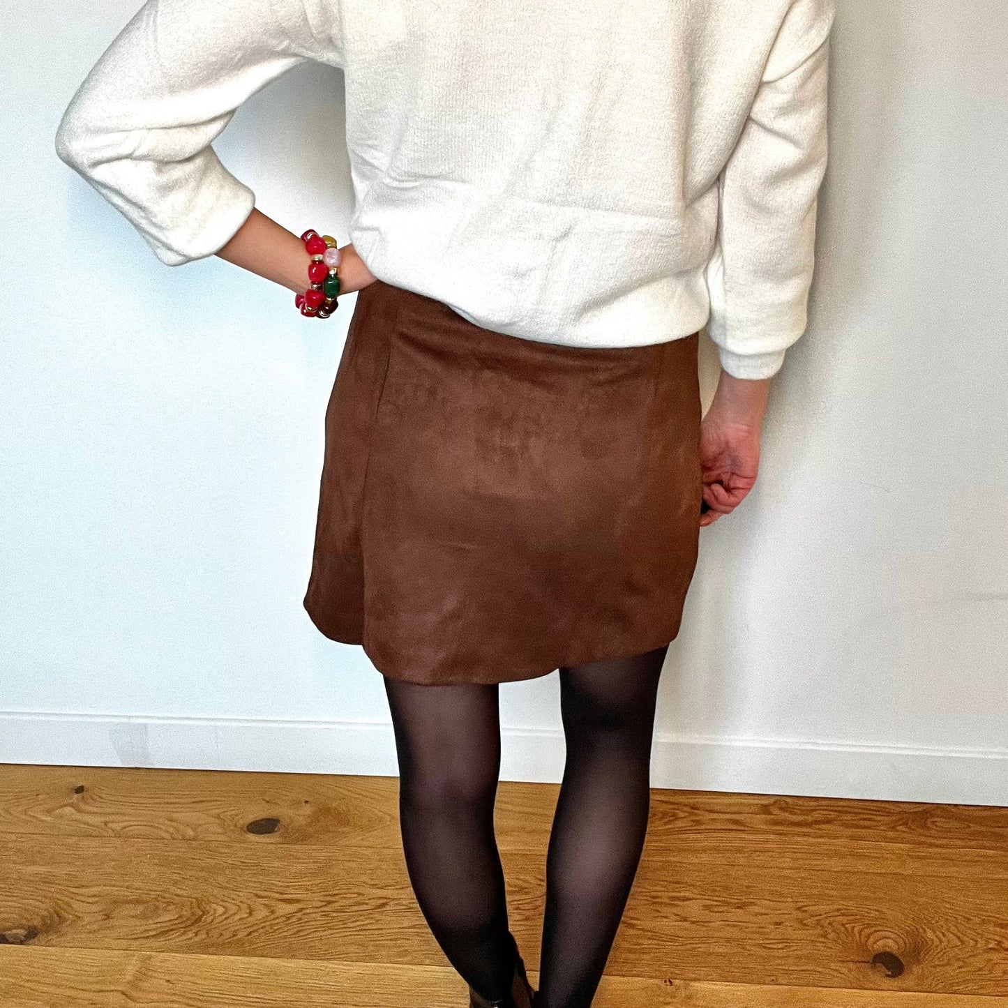 Jupe courte Perrine - Chocolat