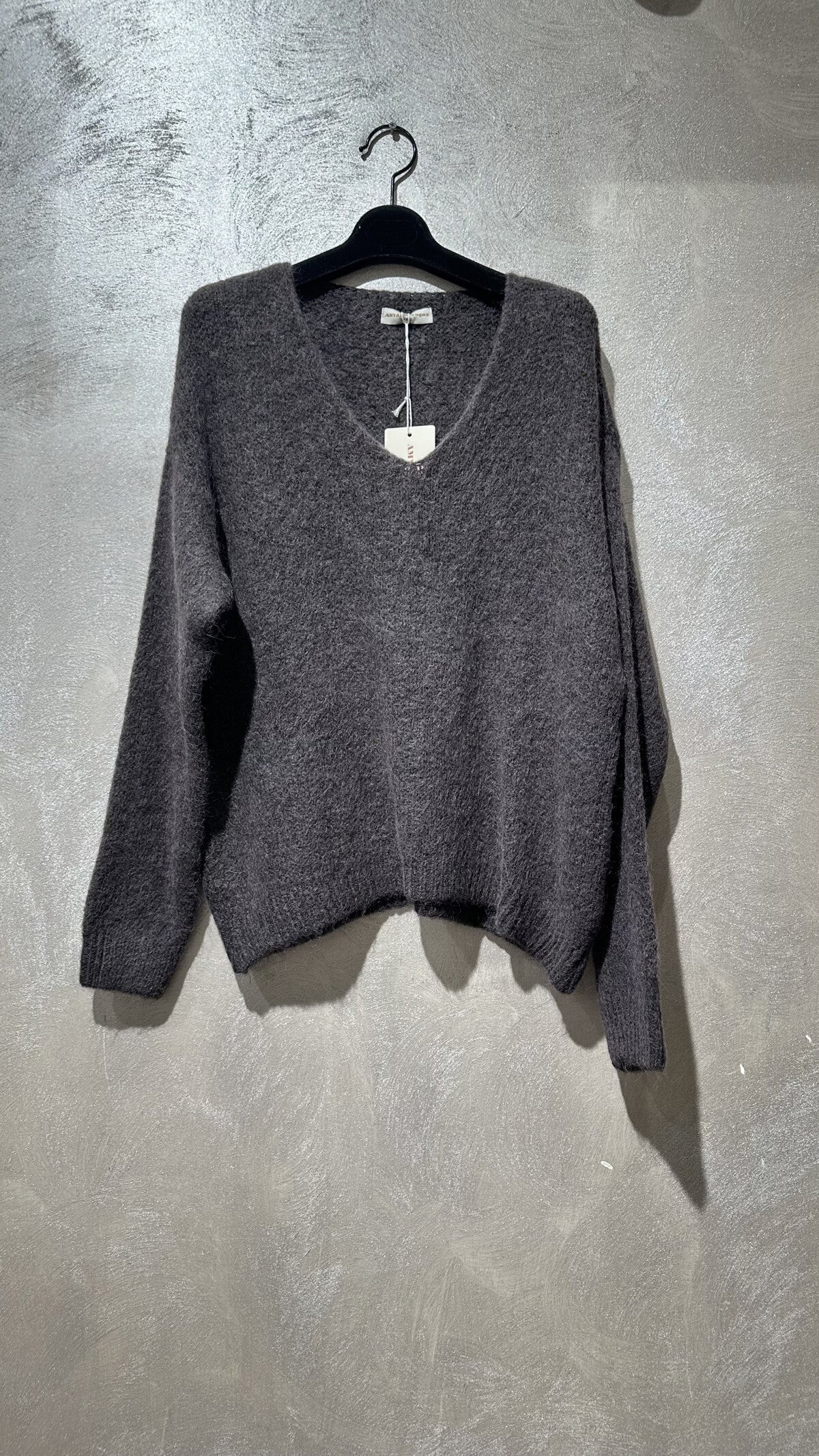 Pull col V en alpaga