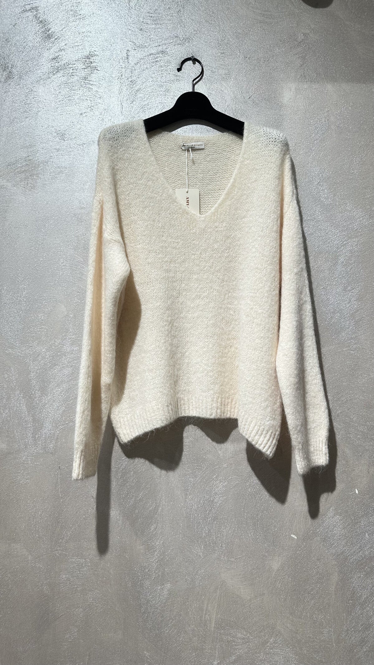 Pull col V en alpaga