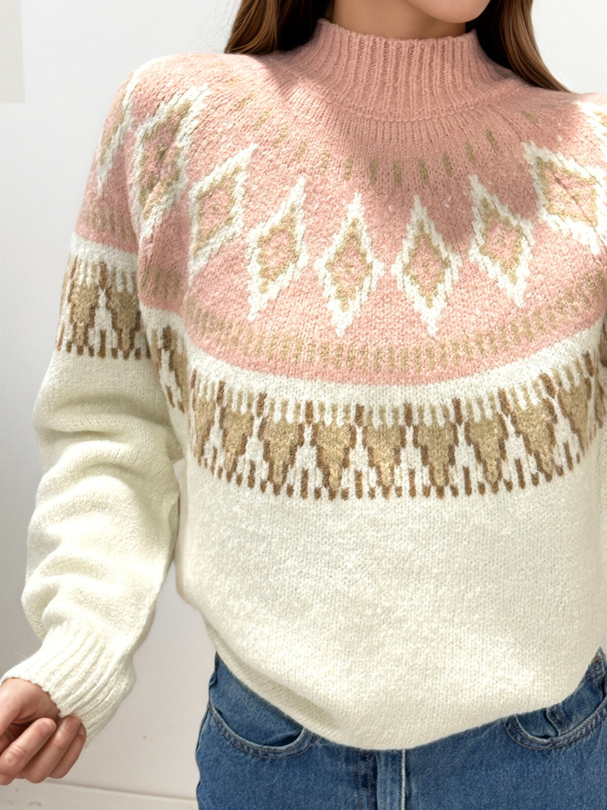 Pull Jacquard - Rose