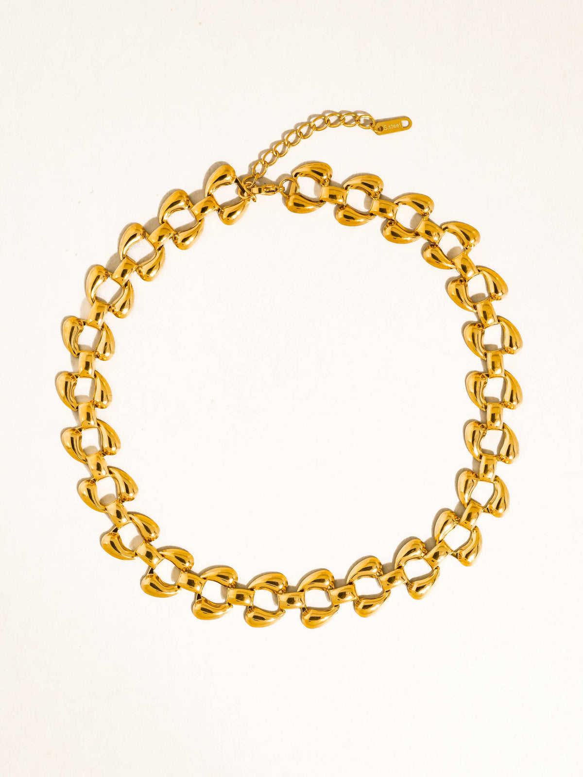 Collier Everly en or 18 carats, à gros maillons, anti-ternissure: Yellow Gold