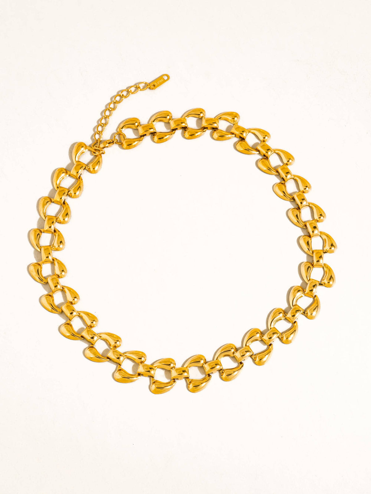 Collier Everly en or 18 carats, à gros maillons, anti-ternissure: Yellow Gold