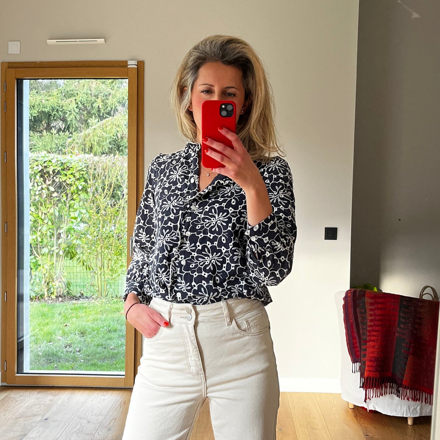 Blouse brodée florale Marion