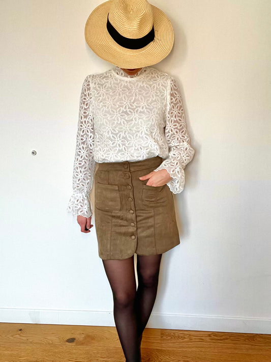 Jupe courte Perrine - Kaki