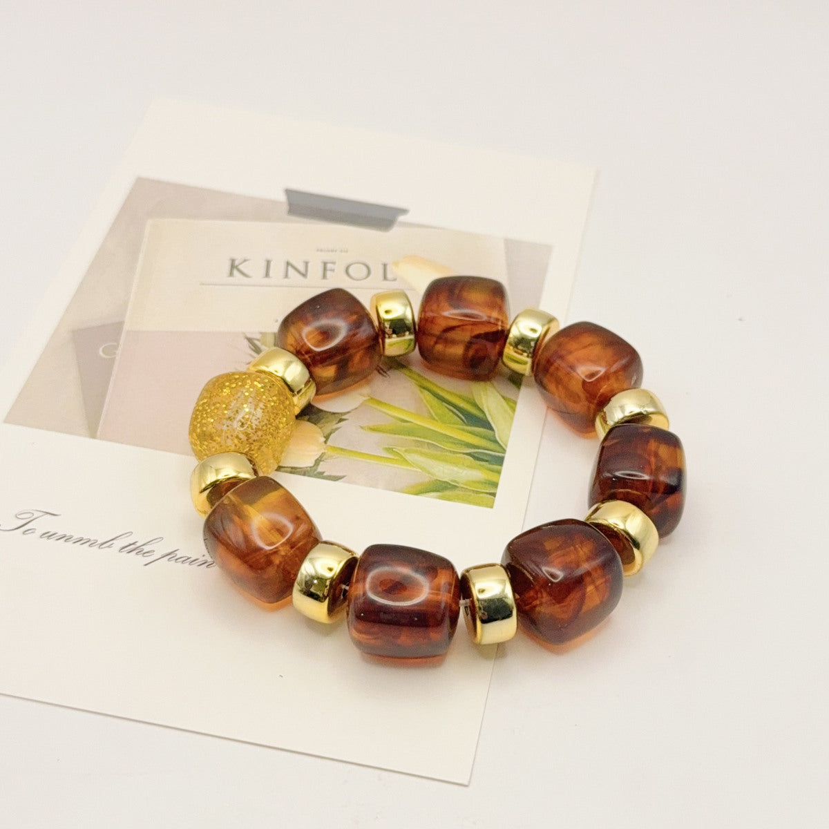 Bracelet "La vie est belle" - Brun