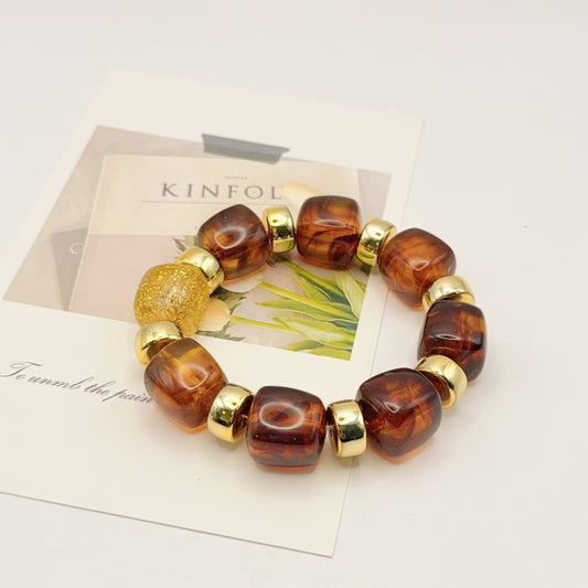 Bracelet "La vie est belle" - Brun