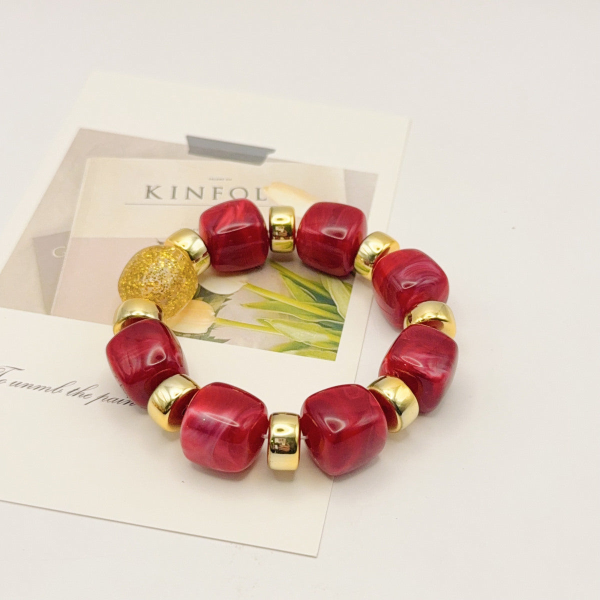 Bracelet "La vie est belle" - Bordeaux