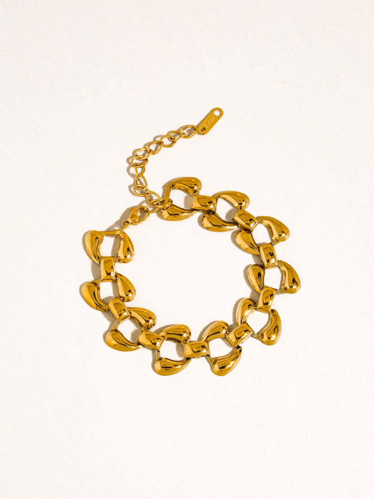 Bracelet Romilly à grosses mailles en or 18 carats, anti-ternissure: Or jaune