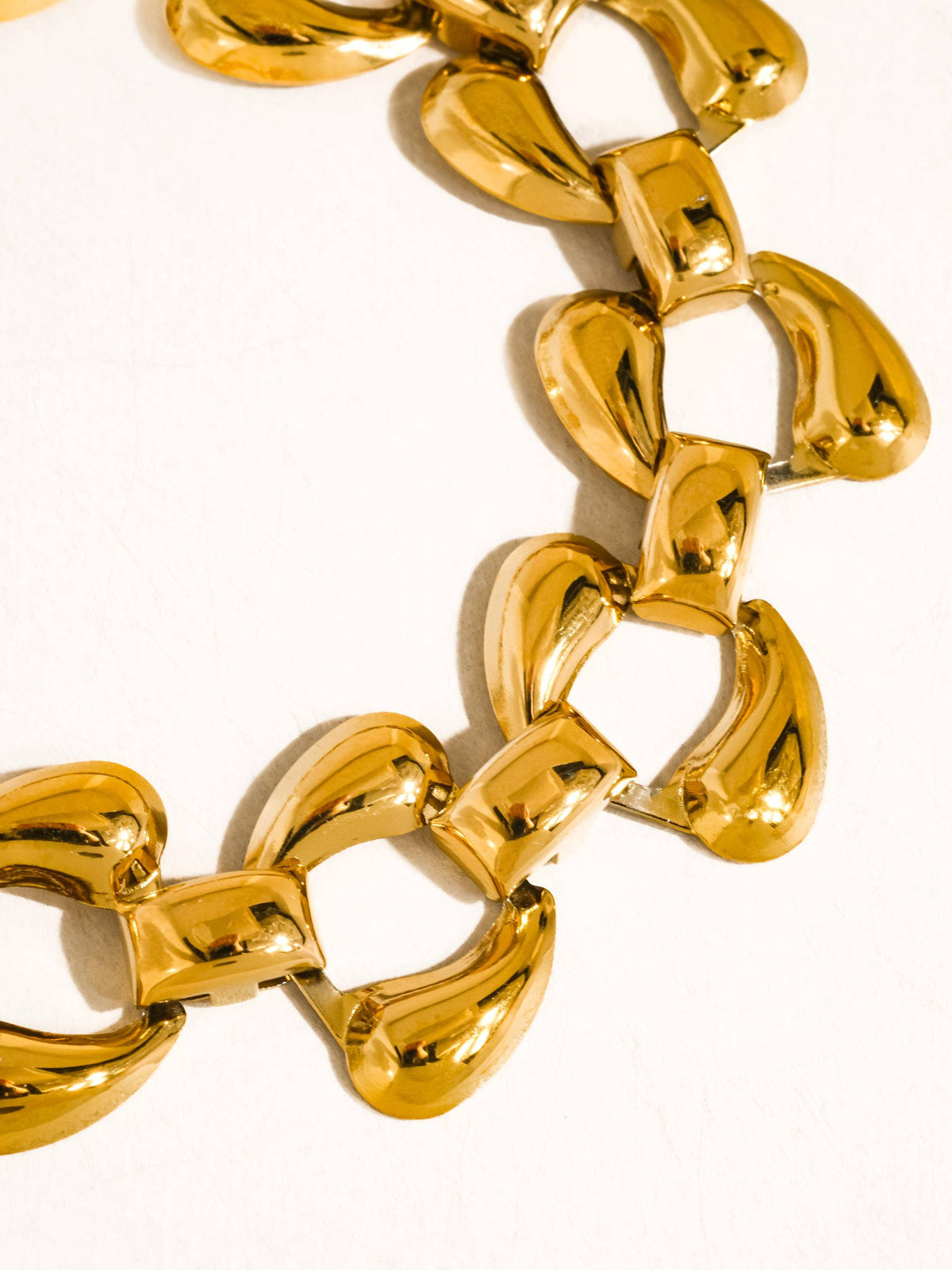 Bracelet Romilly à grosses mailles en or 18 carats, anti-ternissure: Or jaune