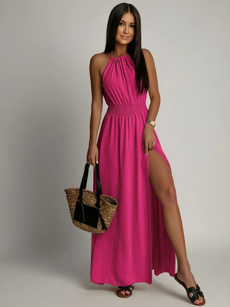 Robe longue fendue ALBA