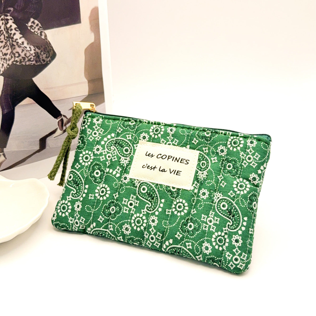 Pochette "Les copines c'est la vie" - Verte